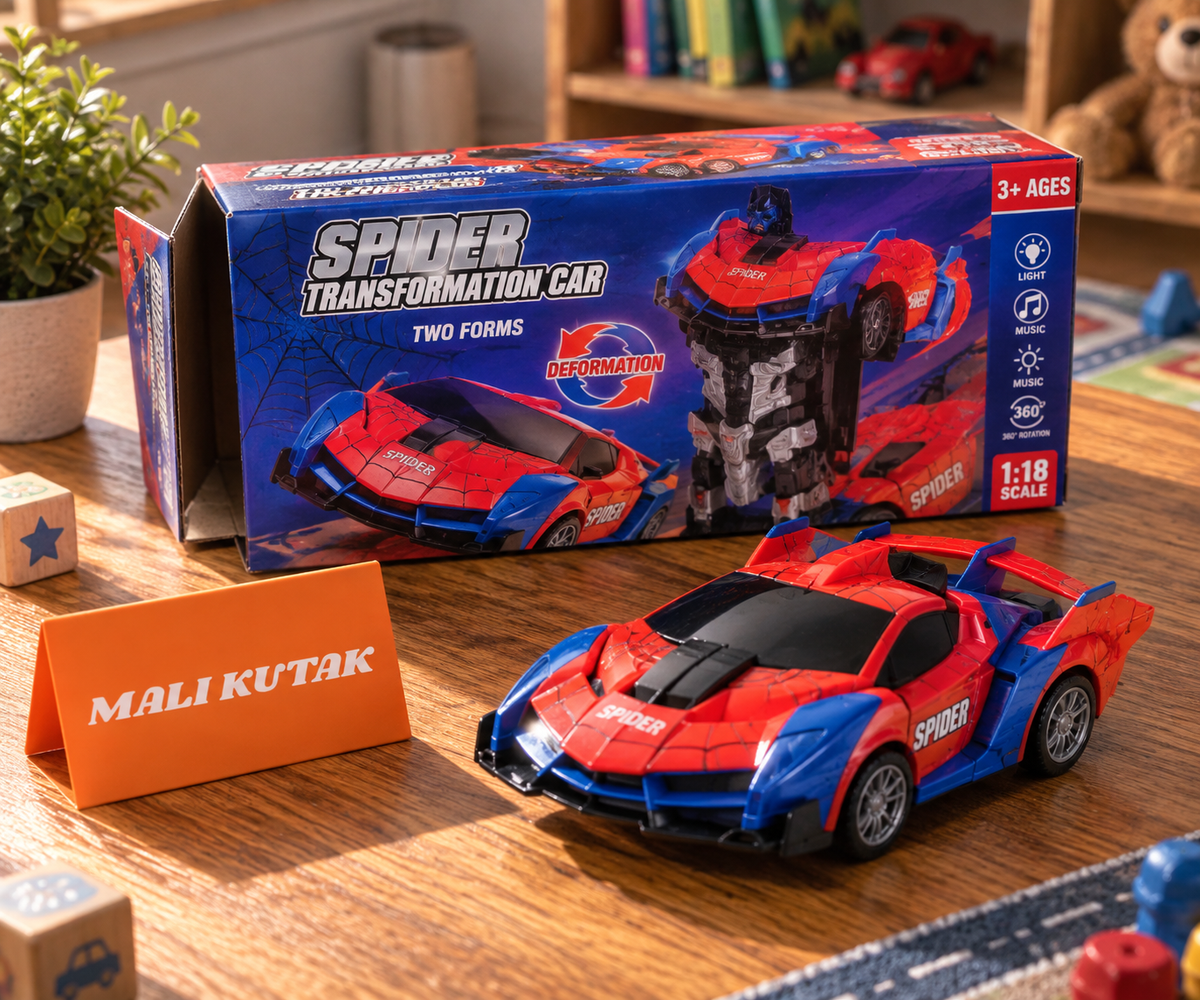 Spajdermen Transformers Auto na Daljinski – Auto & Robot 2u1 🕷️🏎️
