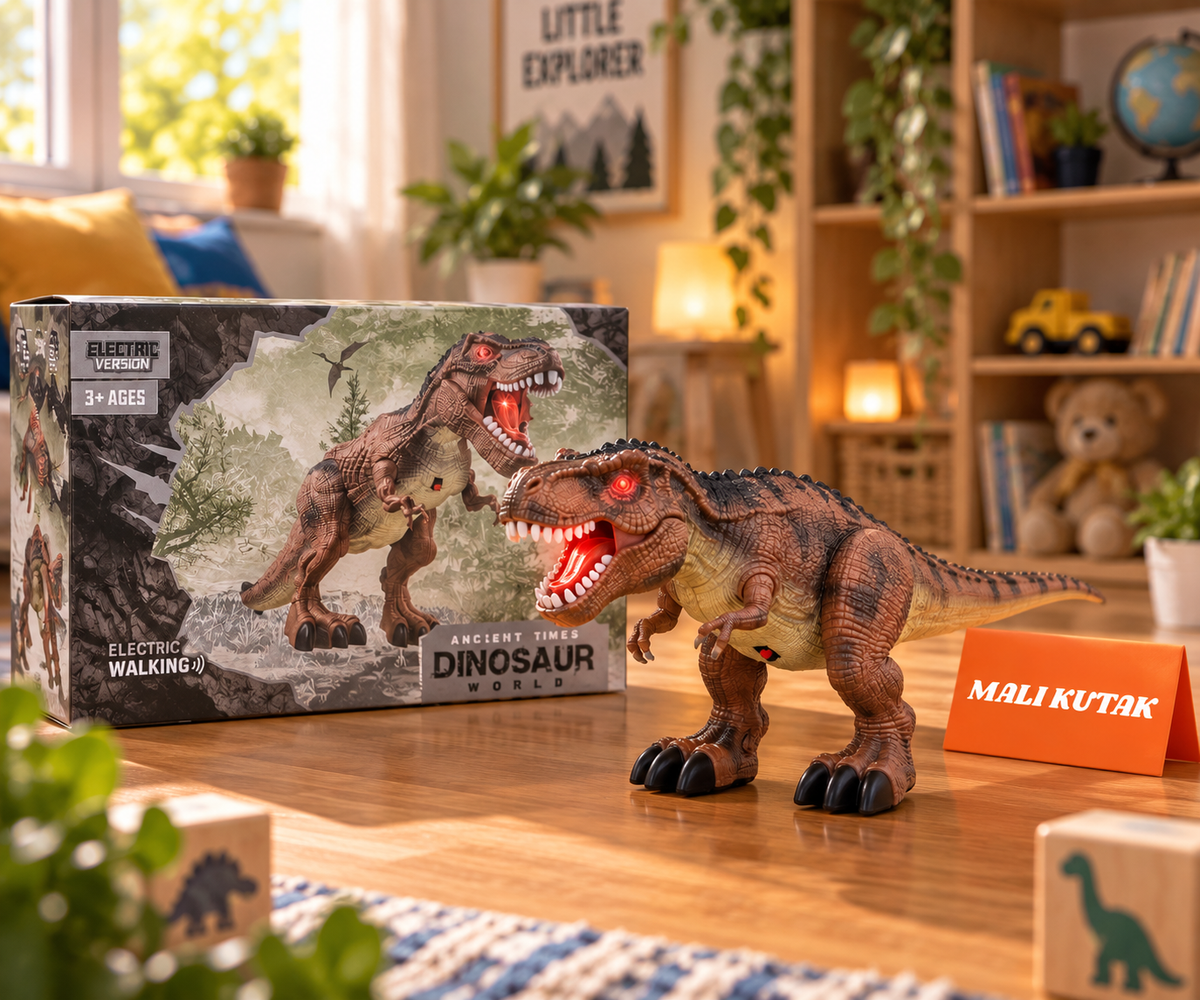 T-Rex Dino – Dinosaur koji Hoda, Svetli i Riči 🦖🔥