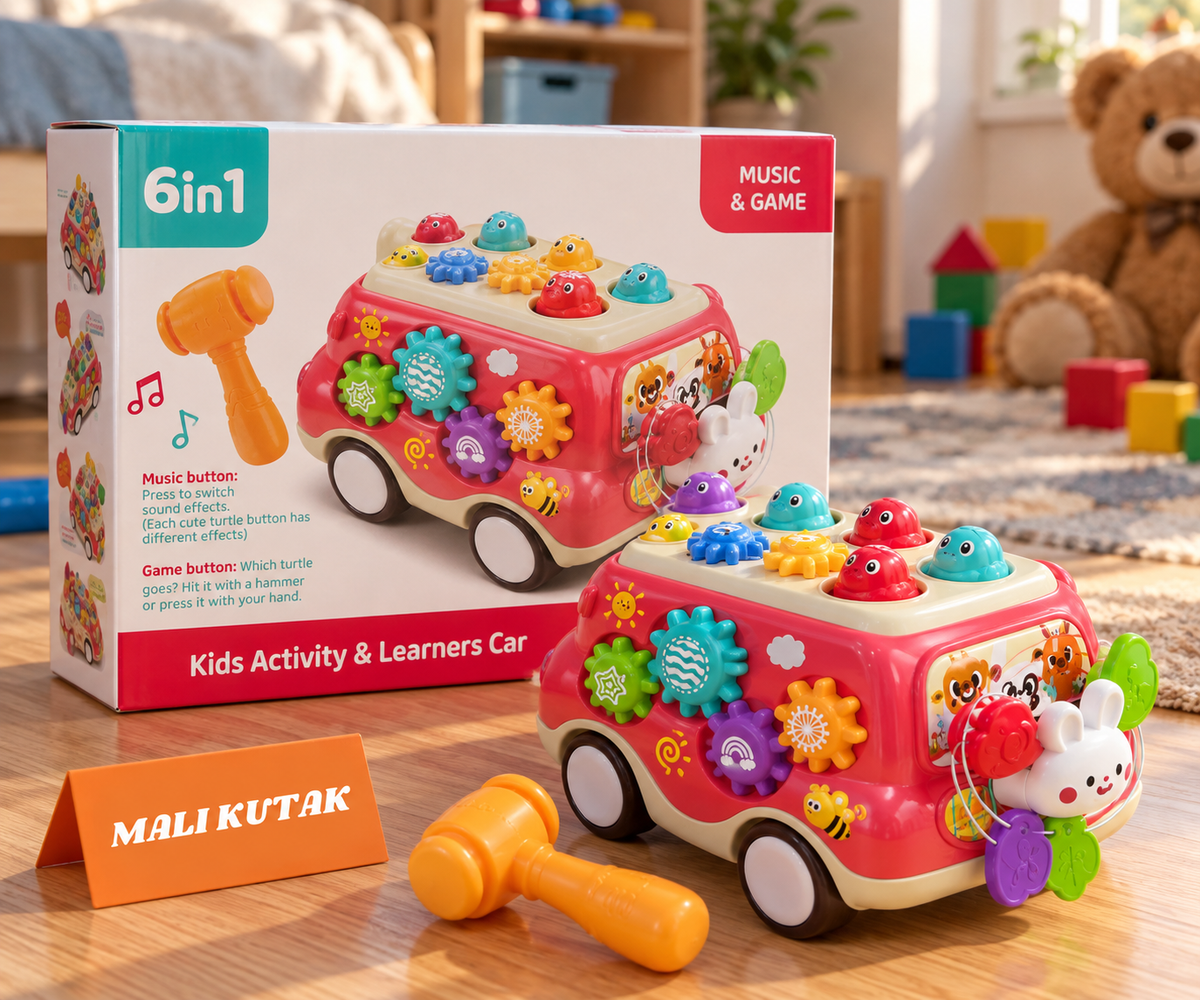 Muzički Auto 6u1 – Interaktivna Igračka za Najmlađe 🚗🎵