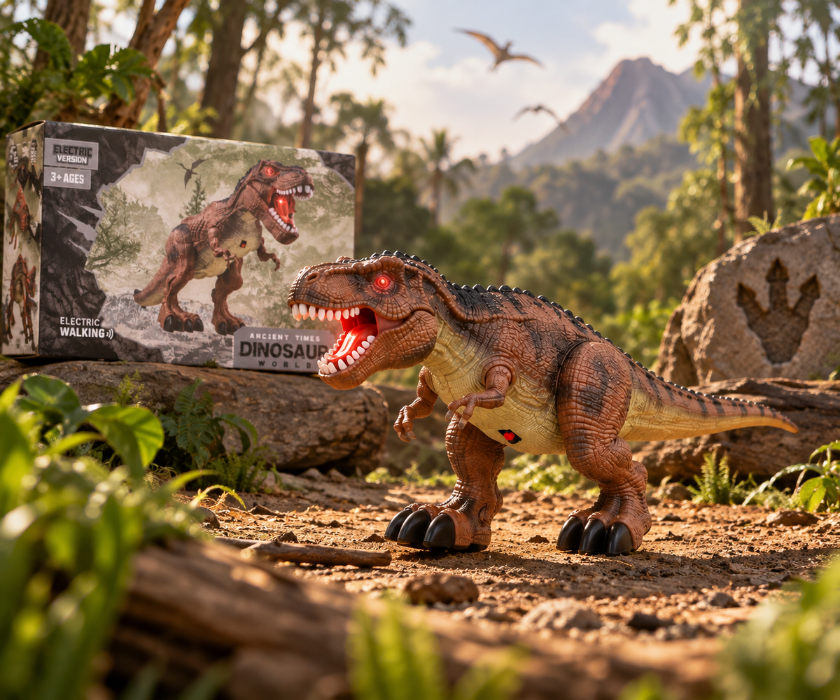 T-Rex Dino – Dinosaur koji Hoda, Svetli i Riči 🦖🔥
